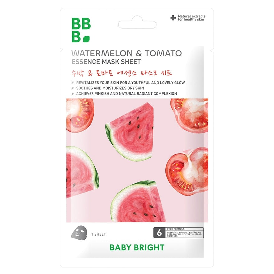 Baby Bright Mask Sheet Watermelon Tomato Essence 1pc