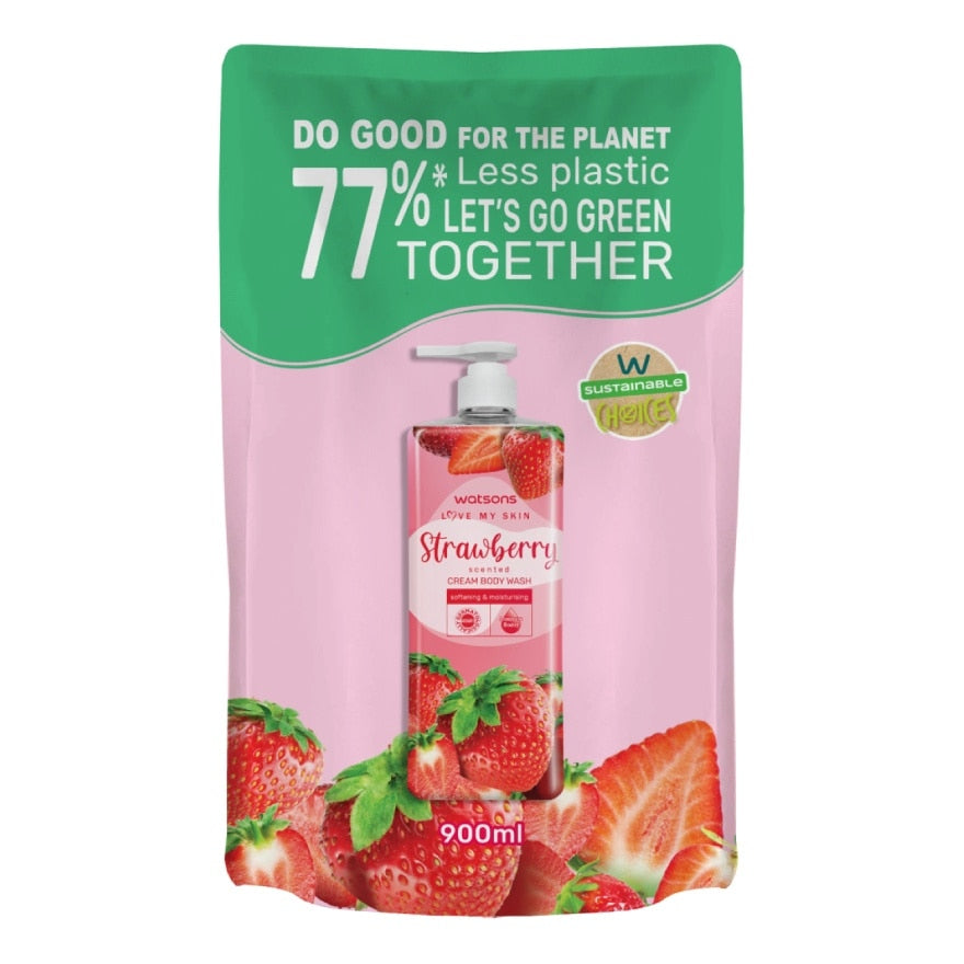 Watsons Love My Skin Aloe Vera Scented Cream Body Wash (Refill) 900ml