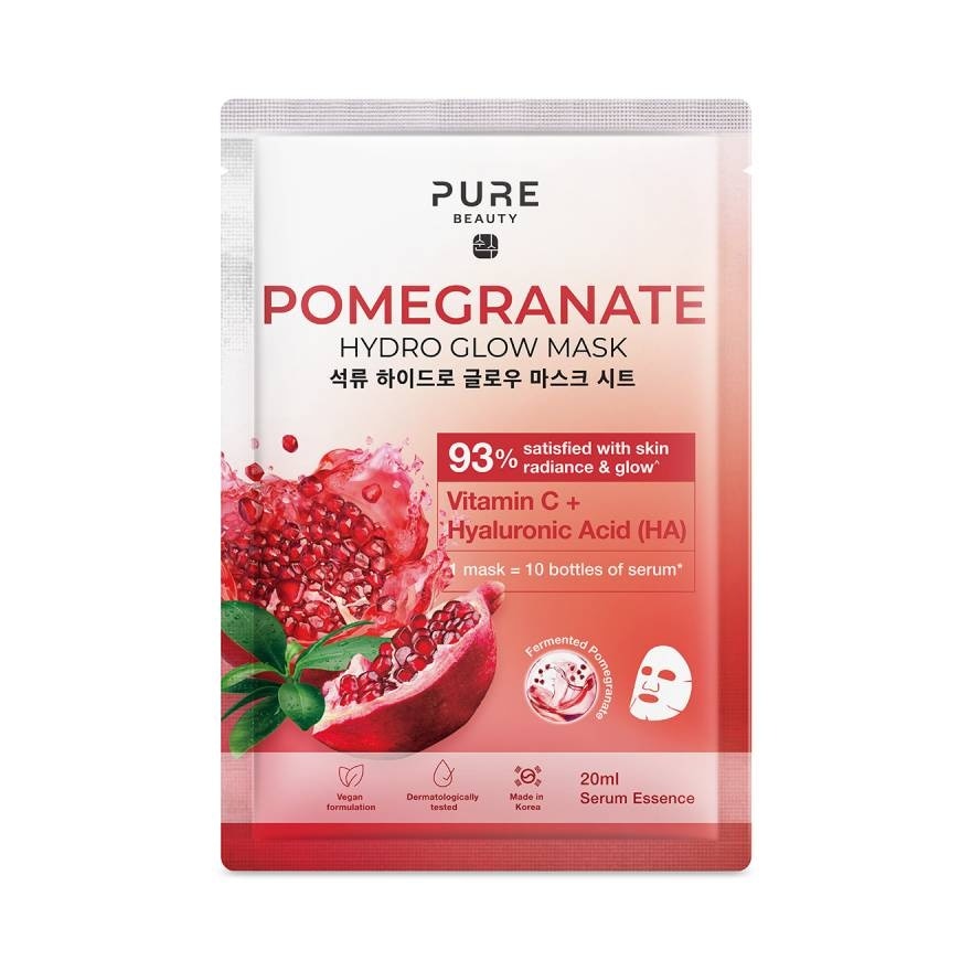 Pure Beauty Pomegranate Hydro Glow Mask 1 Sheet