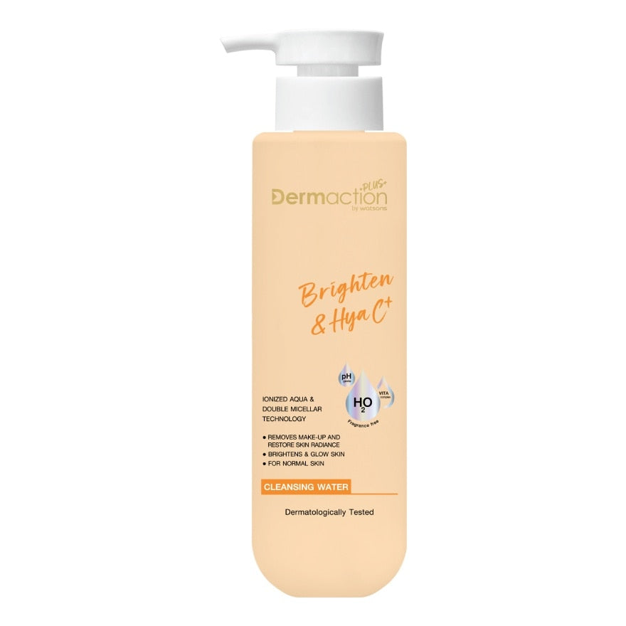 Dermaction Plus by Watsons Brighten HYA C+ Cleansing Water 250ml