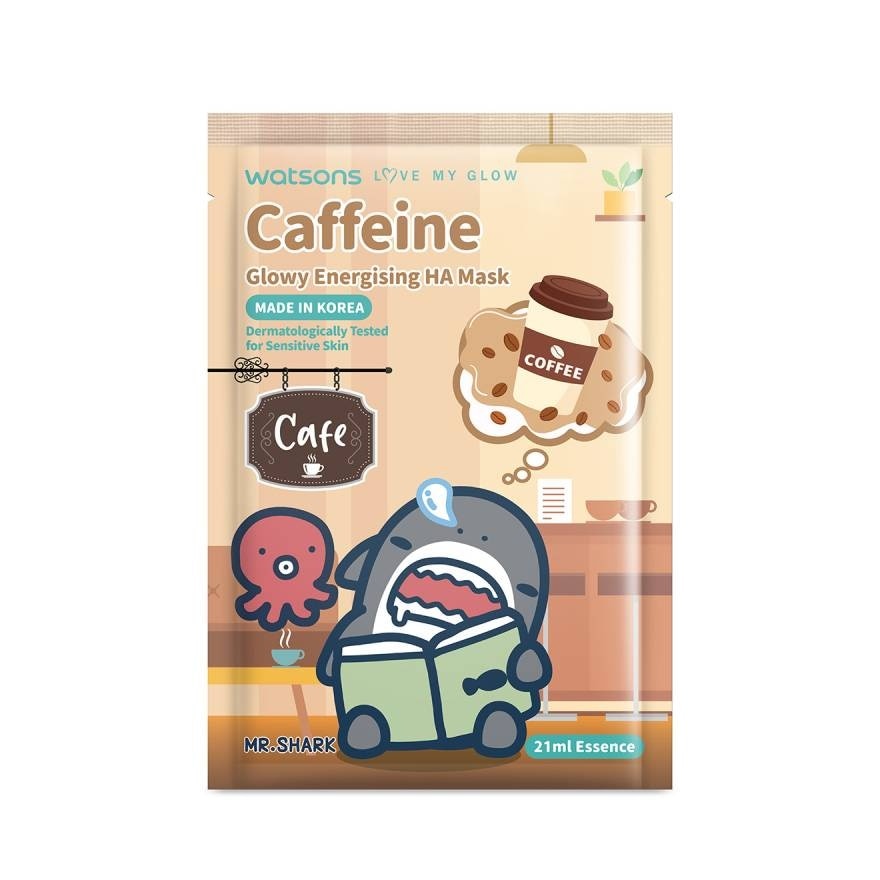Watsons Love My Glow Caffeine Glowy Energising HA Mask 1 Sheet