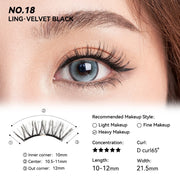 WOSADO Soft Magnetic False Eyelashes 1pc Velvet Black