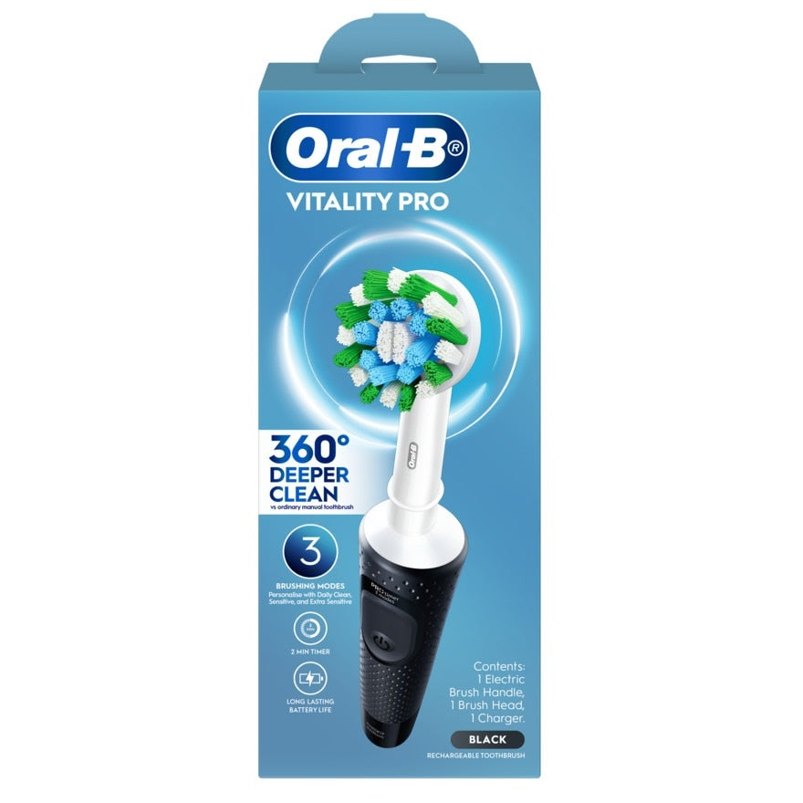 ORAL-B Vitality Pro Electric Toothbrush Black Color 1pc