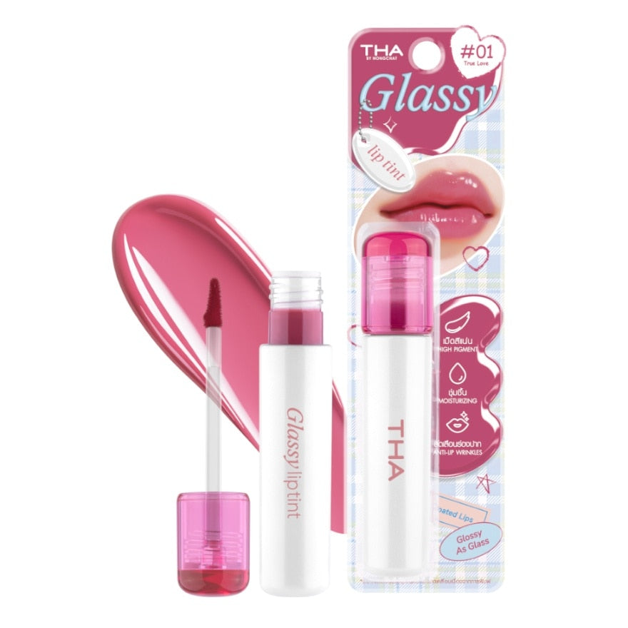 THA By Nongchat #THA By Nongchat Glassy Lip Tint 3.9 g. 01