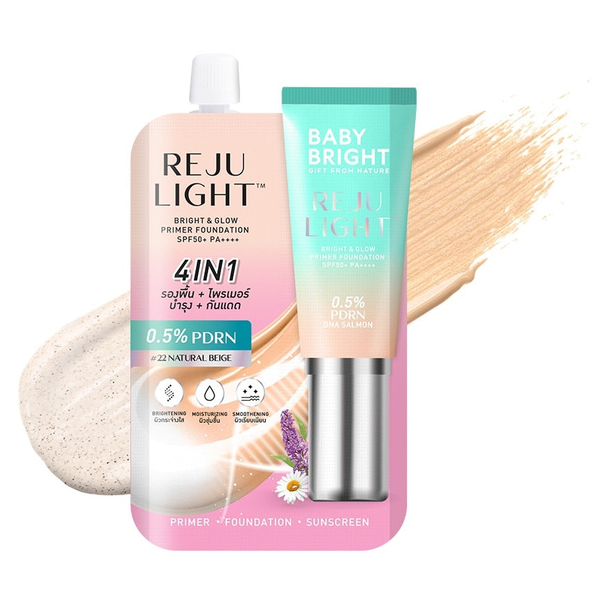 Baby Bright Rejulight Bright Glow Primer Foundation SPF50+ PA++++ 5g #22 Natural Bei