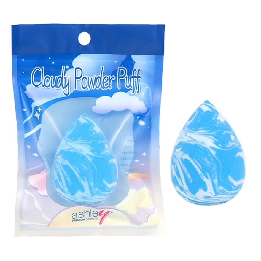 Ashley Cloudy Powder Puff 1pc Blue