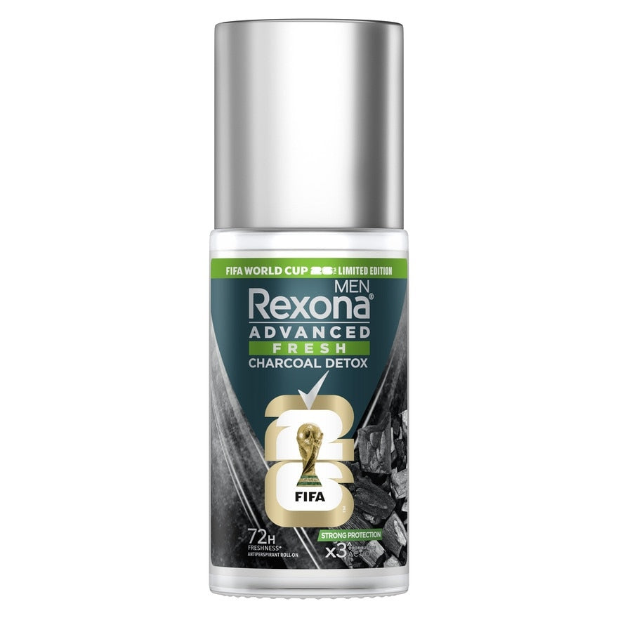 REXONA Men Roll-on Advanced Fresh Charcoal Detox Antiperspirant 45ml