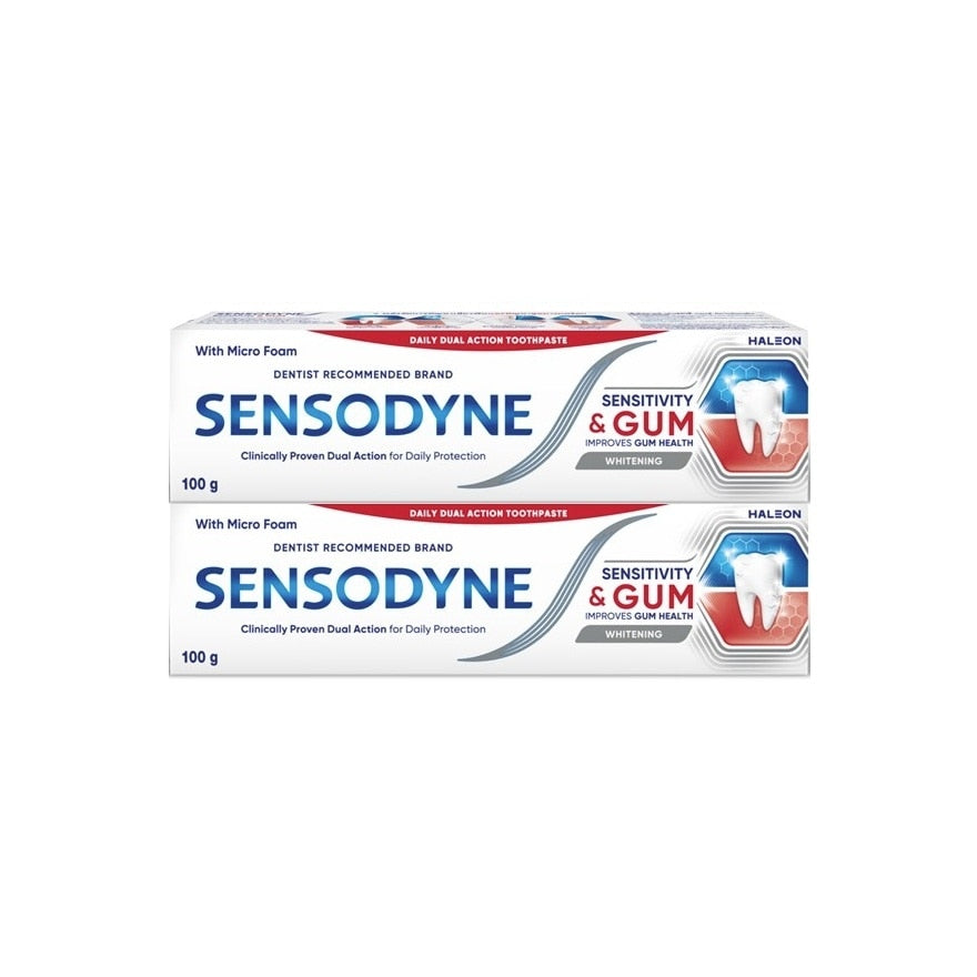Sensodyne Toothpaste Sensitivity Gum Whitening Twin Pack 100g