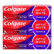 COLGATE Toothpaste Optic White Purple Pack 3pcs 100g