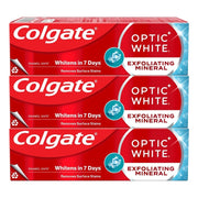 COLGATE Toothpaste Optic White Exfoliating Mineral Pack 3pcs 100g
