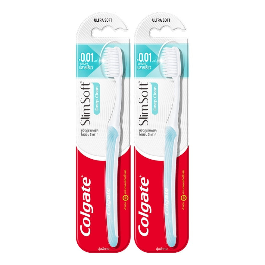 COLGATE Toothbrush Slim Soft Deep Clean 1pc Twin Pack