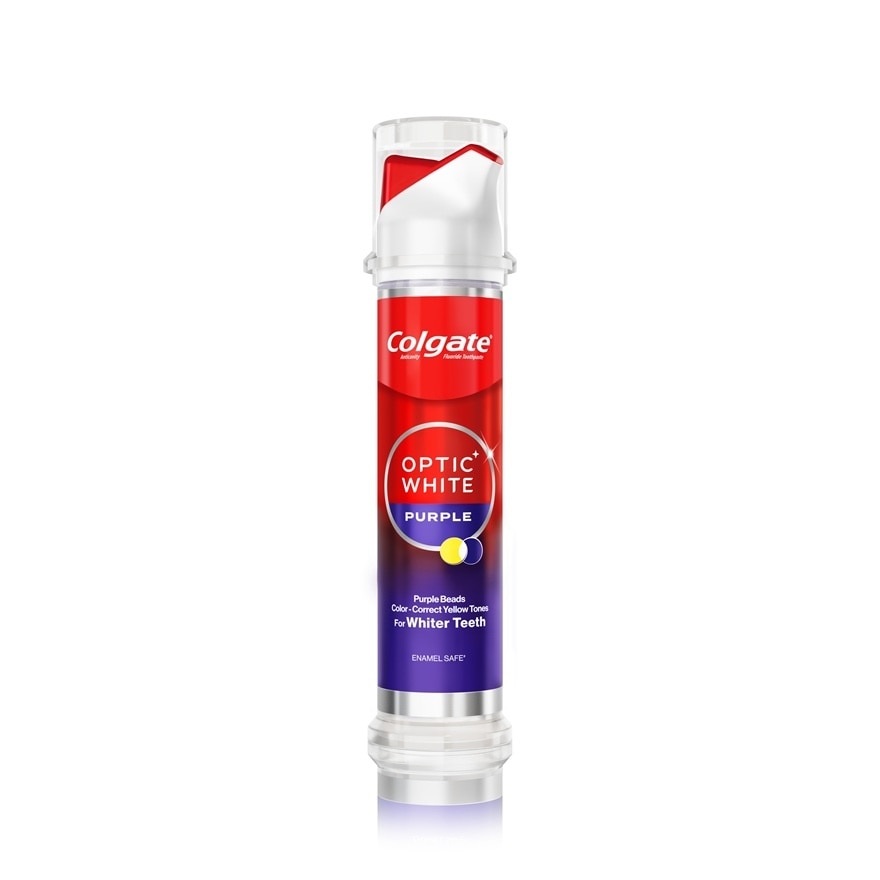 COLGATE Toothpaste Optic White Purple Beads Pump 130g