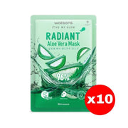 Watsons Radiant Aloe Vera Mask 1sheet.x10