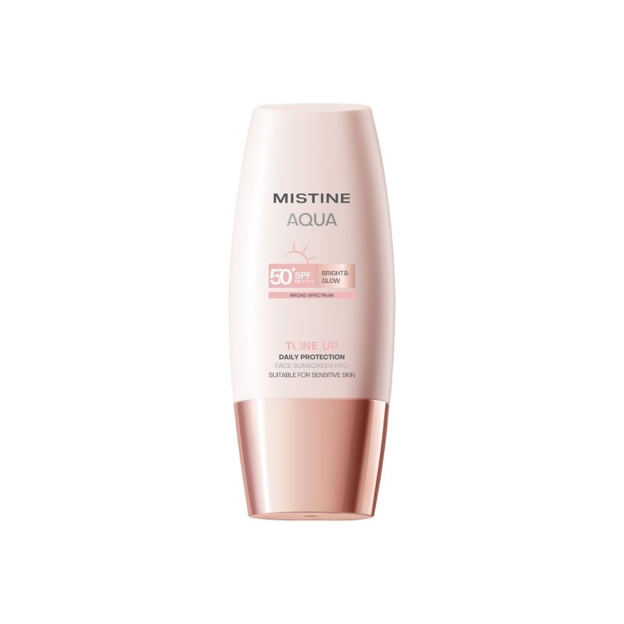 Mistine Aqua Base Daily Protection Bright Glow Face Sunscreen Pro SPF50+ PA++++ 40 ml.