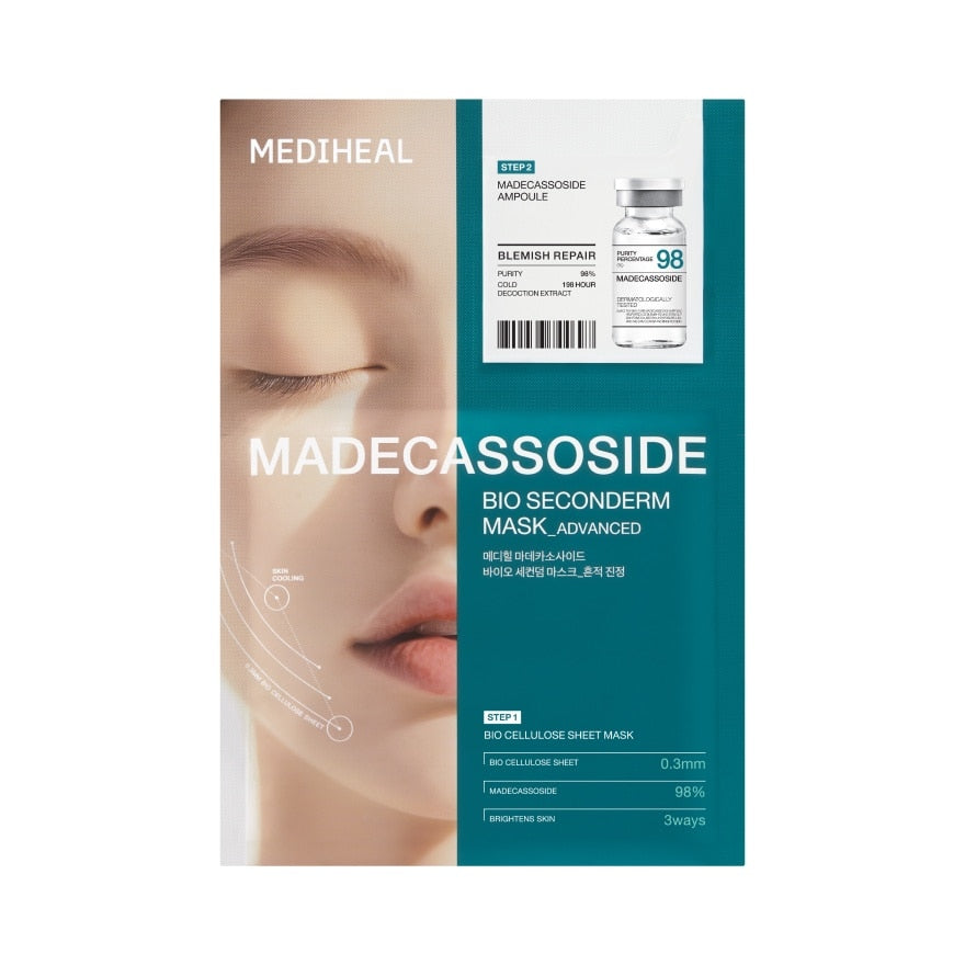 Mediheal Madecassoside Bio Seconderm Mask Blemish Repair 1pc+ampoule 4ml