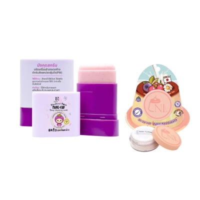 Nario Llarias Value Pack MangKud Deep Cleansing Scrub 10 g. All-Day Soft Pudding Powd