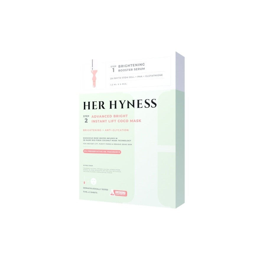 HER HYNESS Advanced Bright Instant Lift Coco Mask 5 Sheets/box