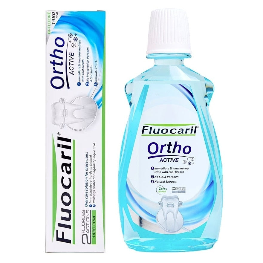 Fluocaril Toothpaste Ortho Active+fluocaril Mouthwash Ortho Active 100g