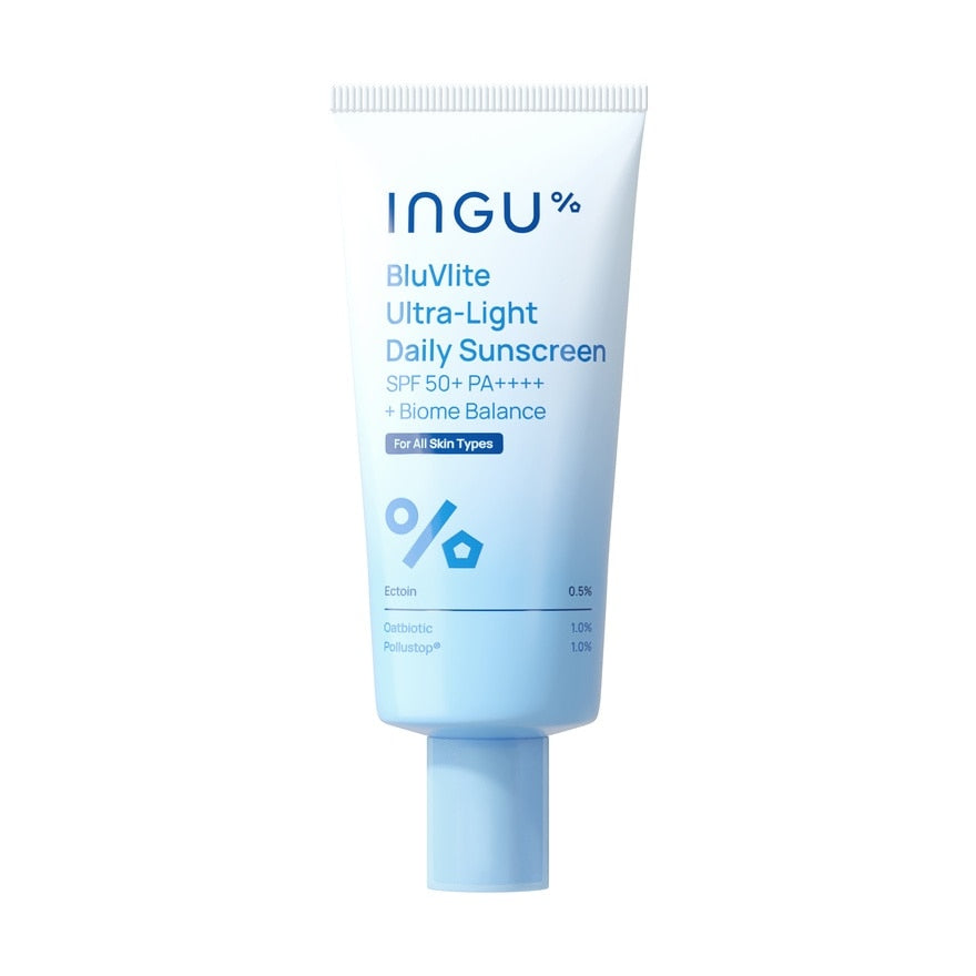 INGU BluVlite Ultra-Light Daily Sunscreen SPF50+ PA++++ +Biome Balance 50 g.