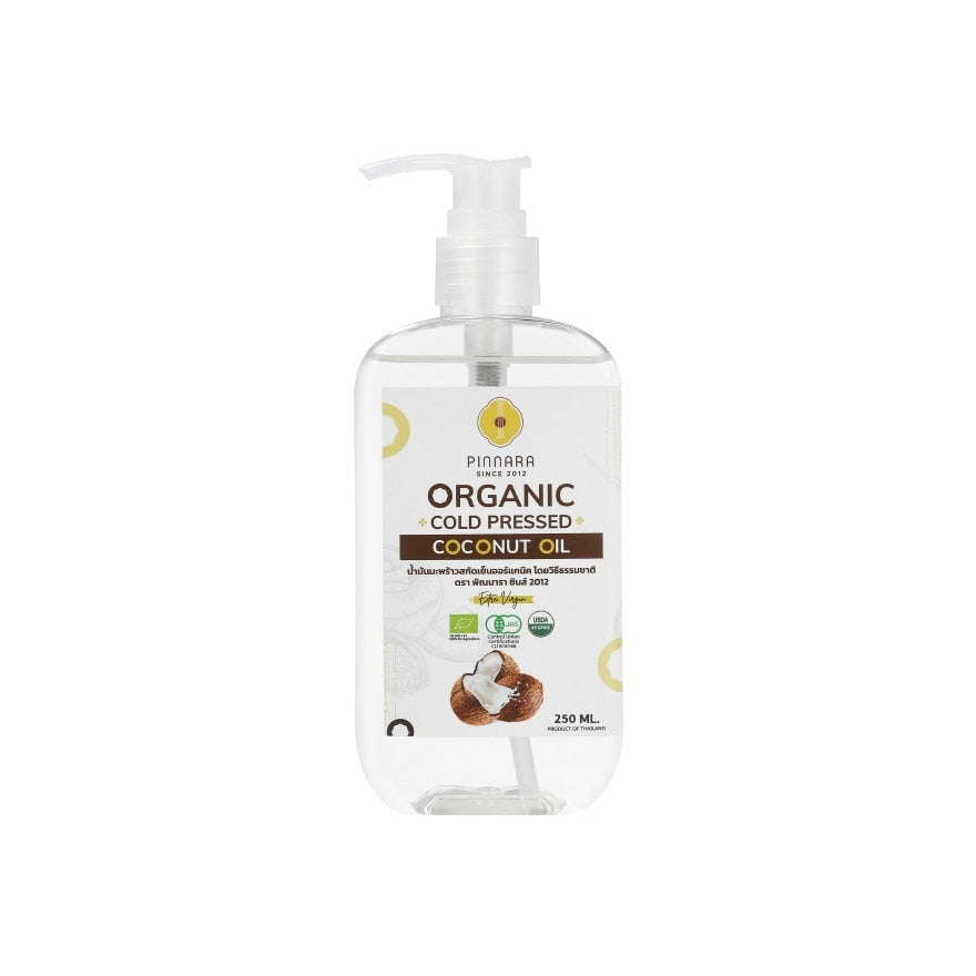 Pinnara Organic Cold Pressed Coconut Oil 250 ml.