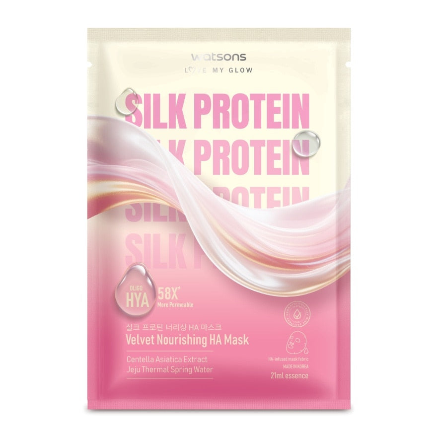 Watsons Love My Glow Silk Protein Resilience Restoring Ha Mask 1 Sheet