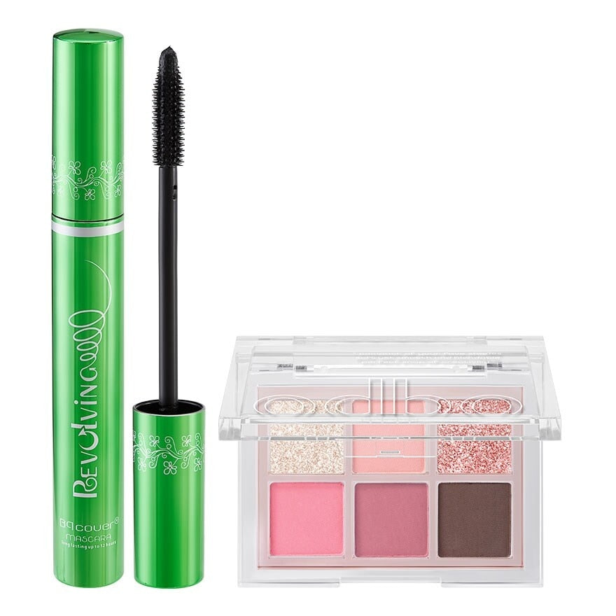 ODBO Value Pack Cover Mascara+signature Eyeshadow Palette 08Barbeee 10ml #08 Barbeee