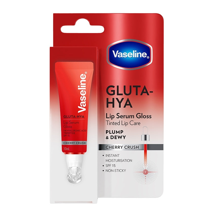Vaseline Gluta Hya Lip Serum Gloss Cherry Crush 10 ml.