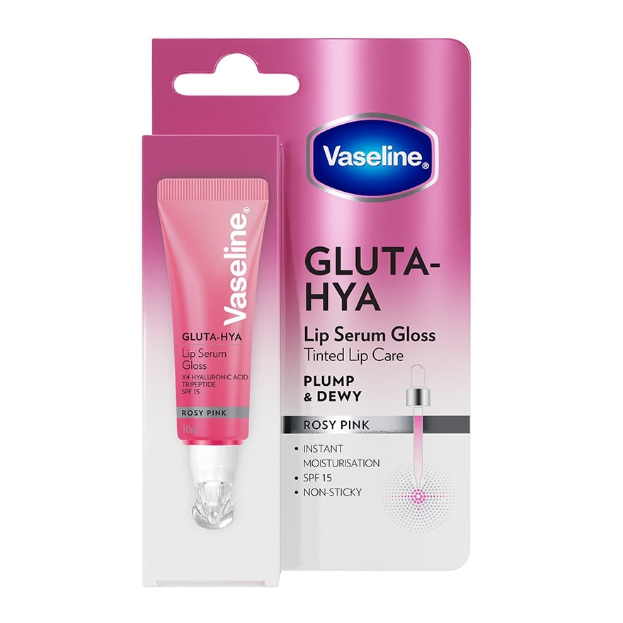 Vaseline Gluta Hya Lip Serum Rosy Pink 10 ml.