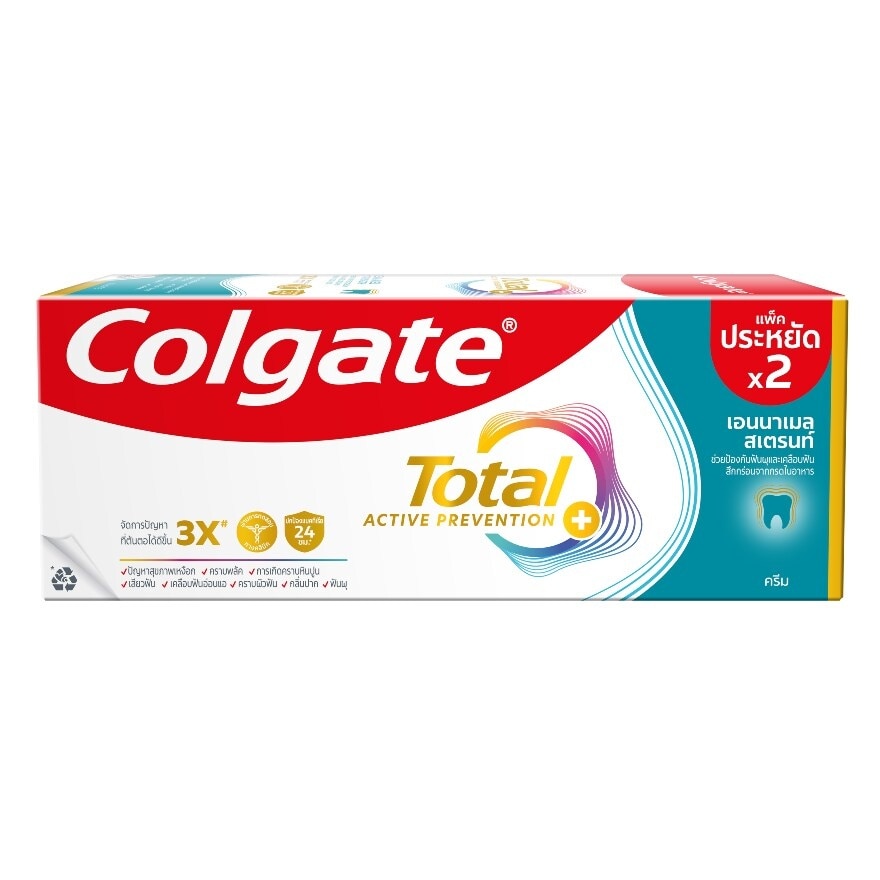 COLGATE Toothpaste Total Enamel Strength Twin Pack 150g