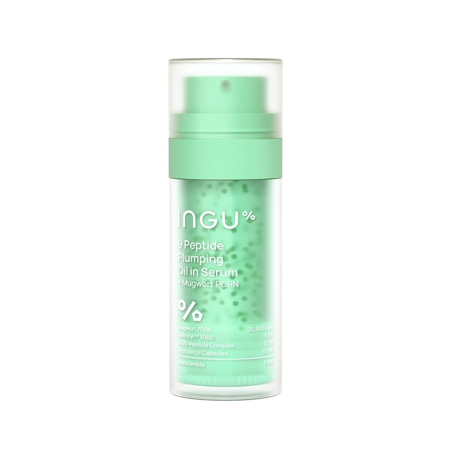 INGU 9 Peptide Plumping Oil In Serum + Mugwort PDRN 30 ml.