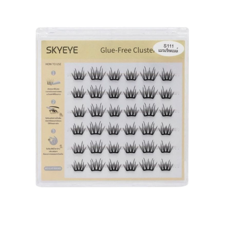 SKYMI Self Adhesive False Eyelashes 36pcs S111-M Cat Ragdoll #S111 M Cat Ragdoll