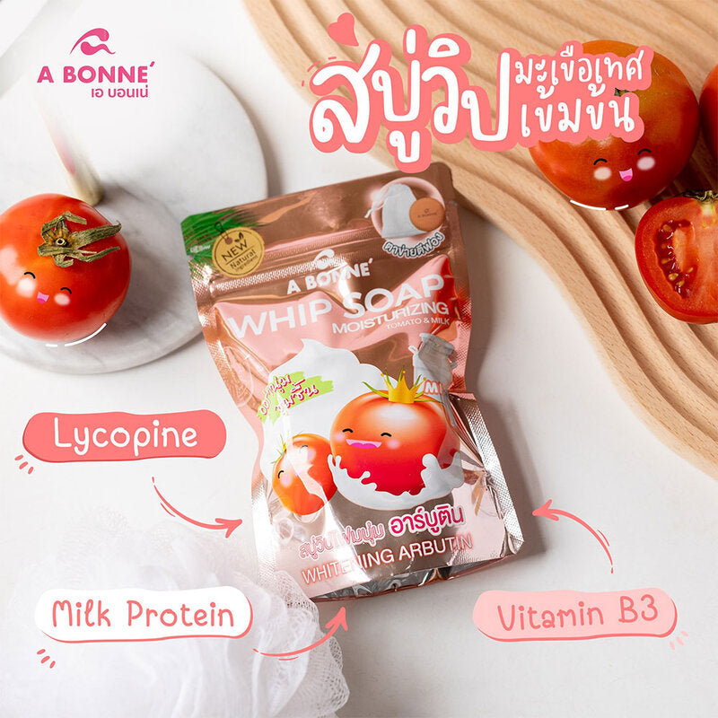 A Bonne Whip Soap Moisturizing Tomato & Milk 100g