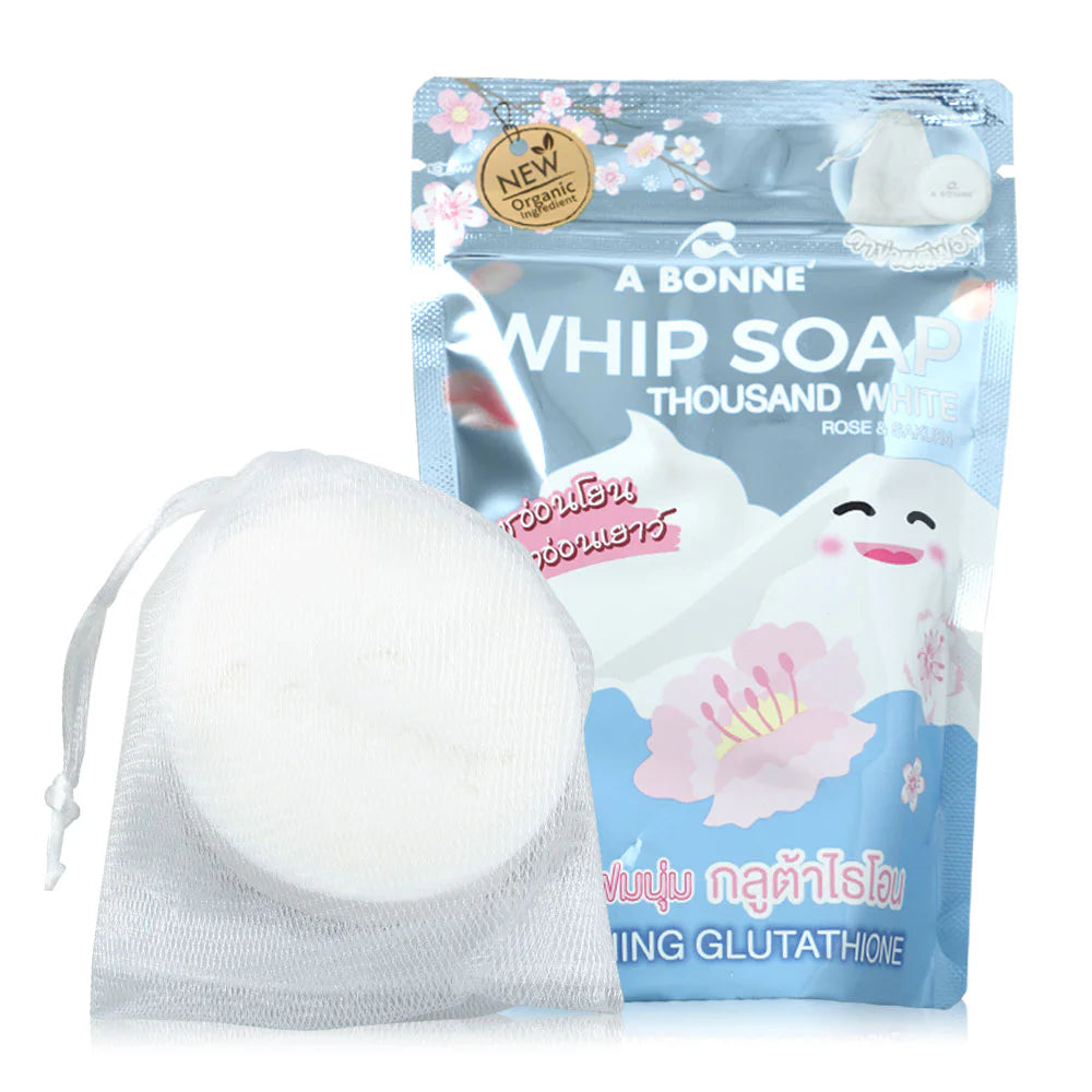 A Bonne Whip Soap Thousand White Rose & Sakura 100g