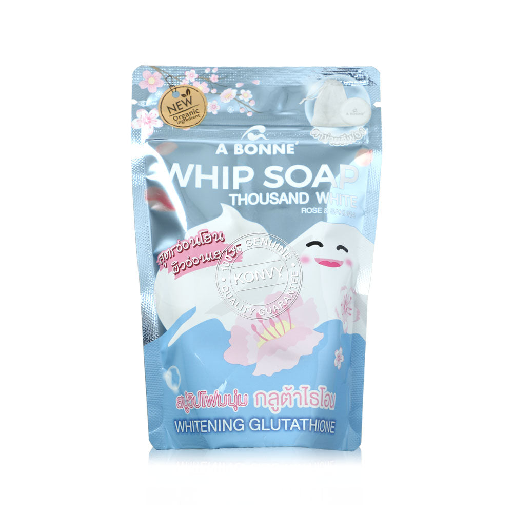 A Bonne Whip Soap Thousand White Rose & Sakura 100g