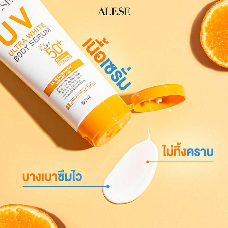 ALESE UV Ultra White Body Serum SPF50+ PA+ 150ml