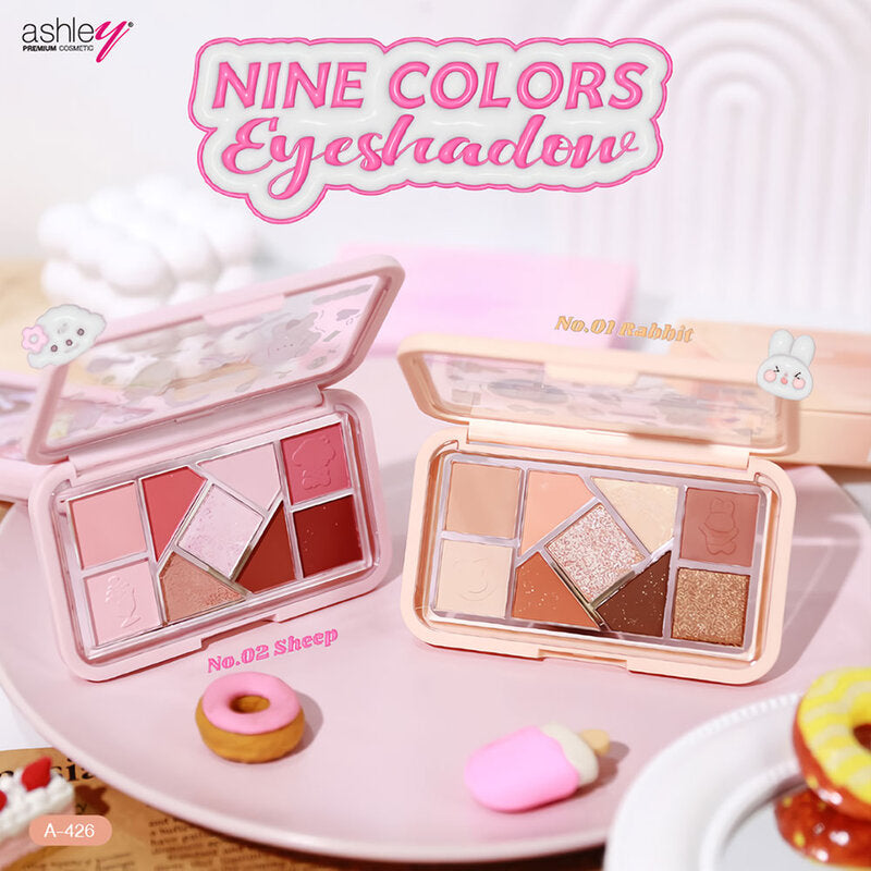 Ashley Nine Colors Eyeshadow 8.4g #01 Rabbit