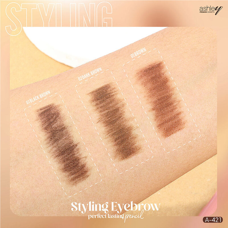 Ashley Styling Eyebrow Pencil 11g #02 Dark Brown