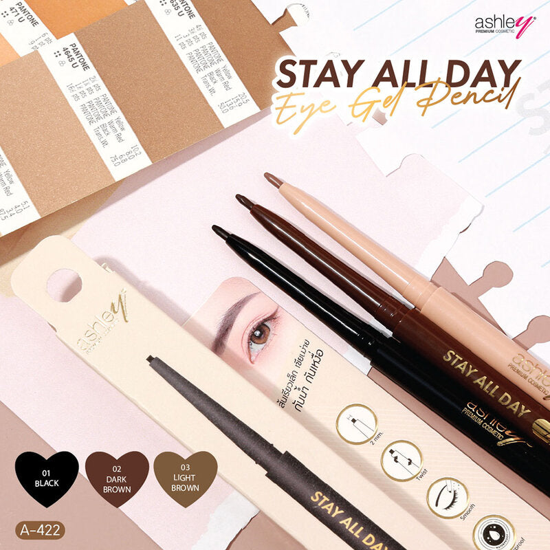 Ashley Eye Gel Pencil 0.15g #01 Black Eyeliner