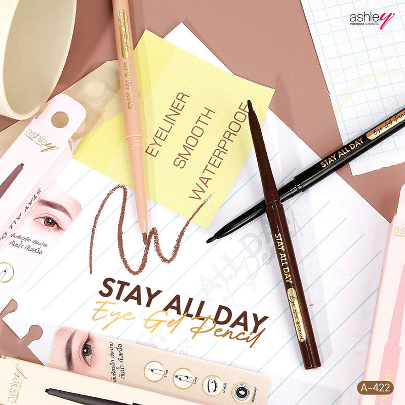 Ashley Eye Gel Pencil 0.15g #02 Dark Brown