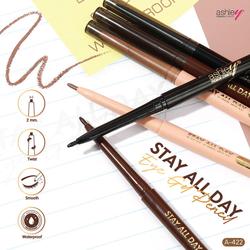 Ashley Eye Gel Pencil 0.15g #02 Dark Brown