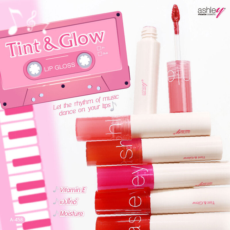 Ashley Tint & Glow Lip Gloss 2g #04 Disco Pink