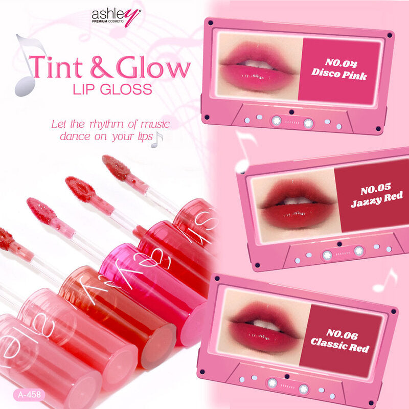 Ashley Tint & Glow Lip Gloss 2g #05 Jazzy Red