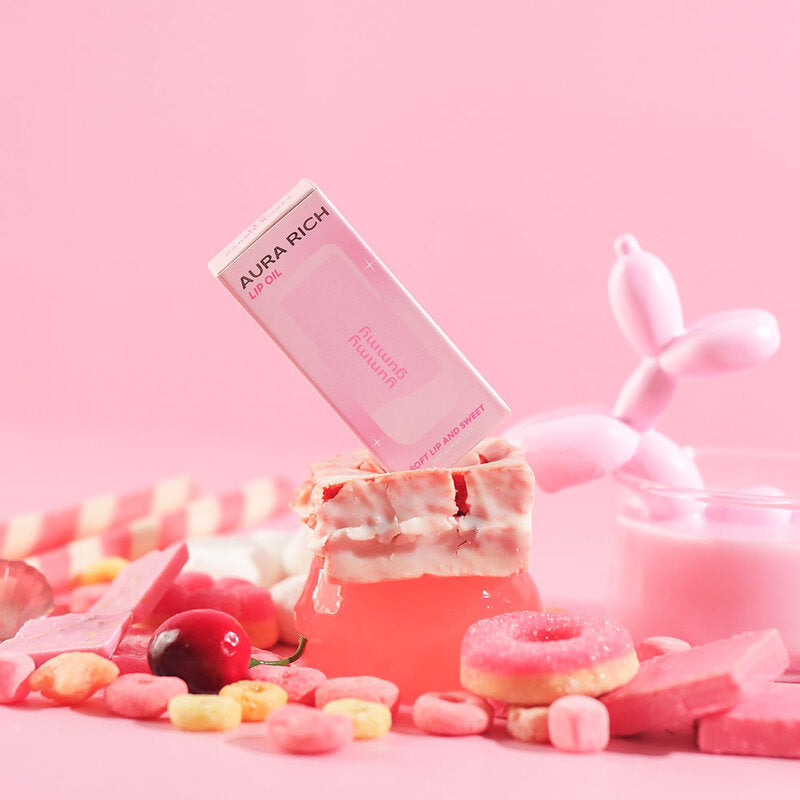 Aura Rich Lip Oil Yummy Gummy 7.3g #02 Barbie Roses