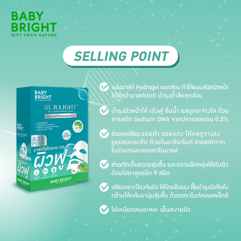 Baby Bright Rejulight Fill-Lagen Hydrogel Mask 20g