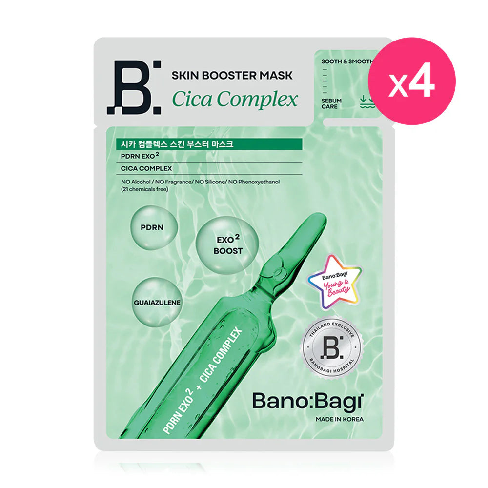 BANOBAGI Cica Complex Skin Booster Mask 25ml x 4pcs