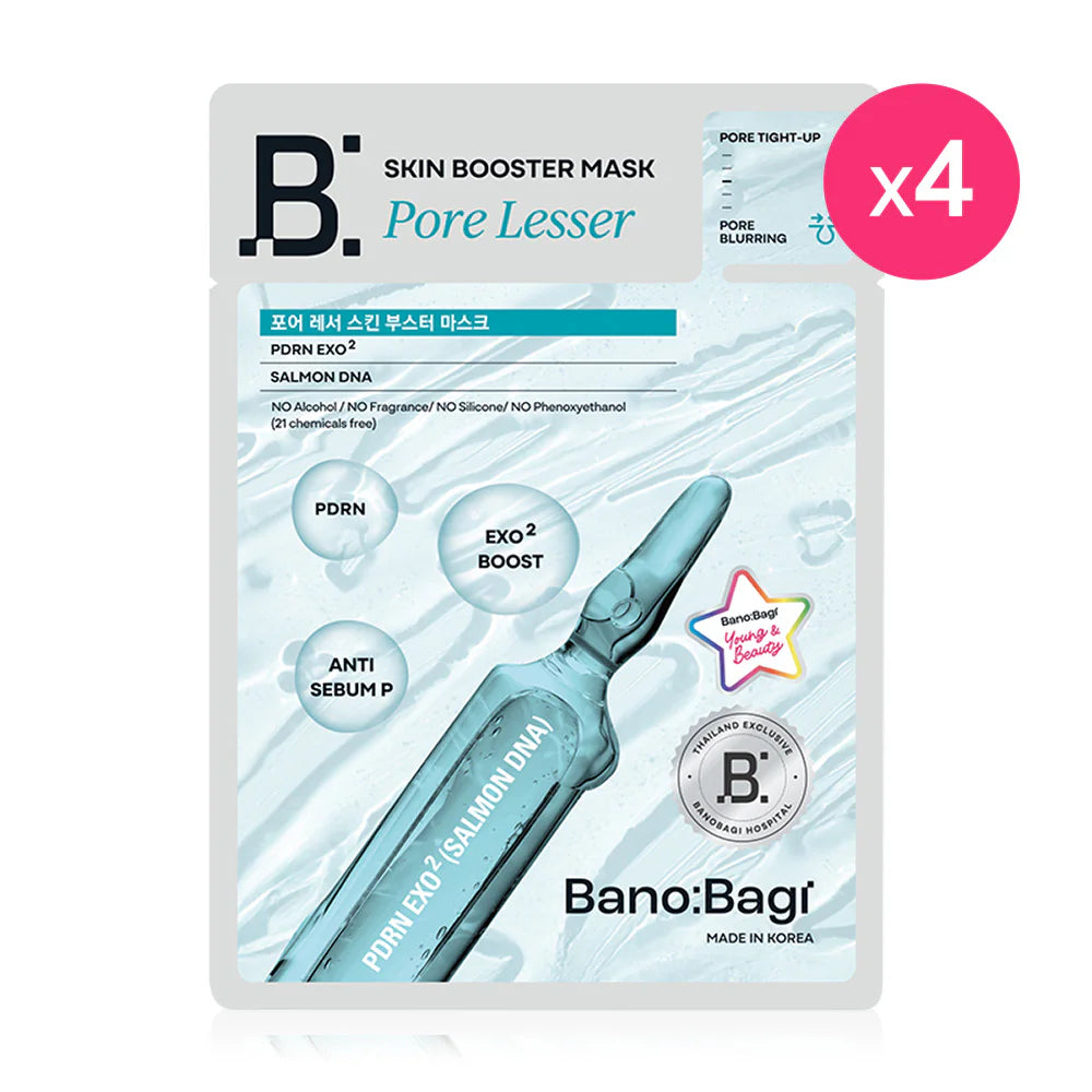 BANOBAGI Pore Lesser Skin Booster Mask 25ml x 4pcs