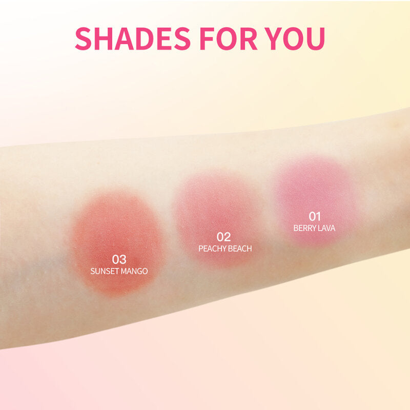 barenbliss Moist Mochi Paste Powder Blush 4.5g #02 Peachy Beach