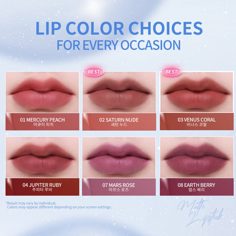 barenbliss No Gravity Transferproof Matte Lipstick 3g #02 Saturn Nude