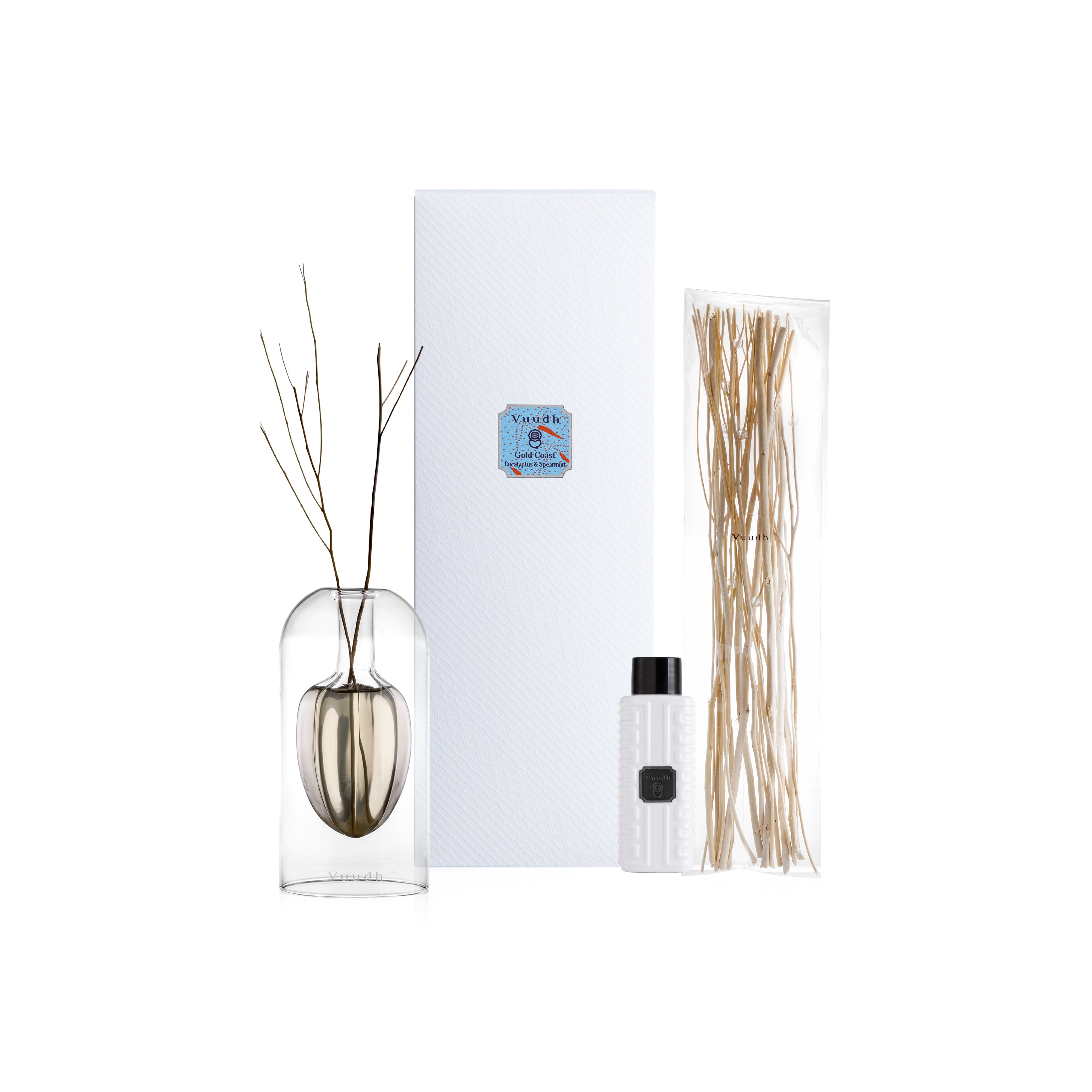 Harnn Vuudh Star Diffuser Set - Gold Coast (Eucalyptus & Spearmint) 120 ml.