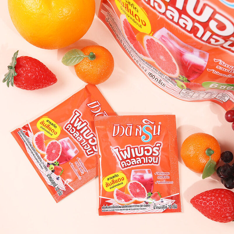 Beauti Srin Mixed Berry Fiber And Collagen Drink 10g x 6 Sachets